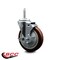 Service Caster 5 Inch Maroon Polyurethane Wheel Swivel 34 Inch Threaded Stem Caster with Brake SCC SCC-TS20S514-PPUB-MRN-TLB-34212 - alternate 3